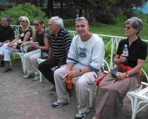 Sergej mit der 11-köpfigen Reisegruppe 